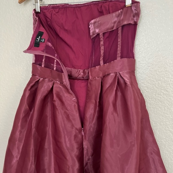 Radiant Direction Mauve Purple Strapless Midi Dress With Pockets - Picture 8 of 11